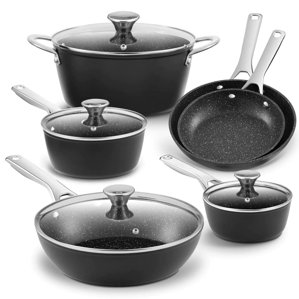 BEZIA 10-Piece Nonstick Induction Cookware Set